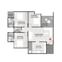 Crestline Shreshth Kiwale 2 BHK Floor Plan Image